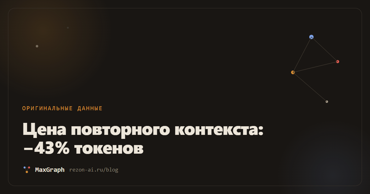 Мы замерили цену повторного контекста: −43% токенов