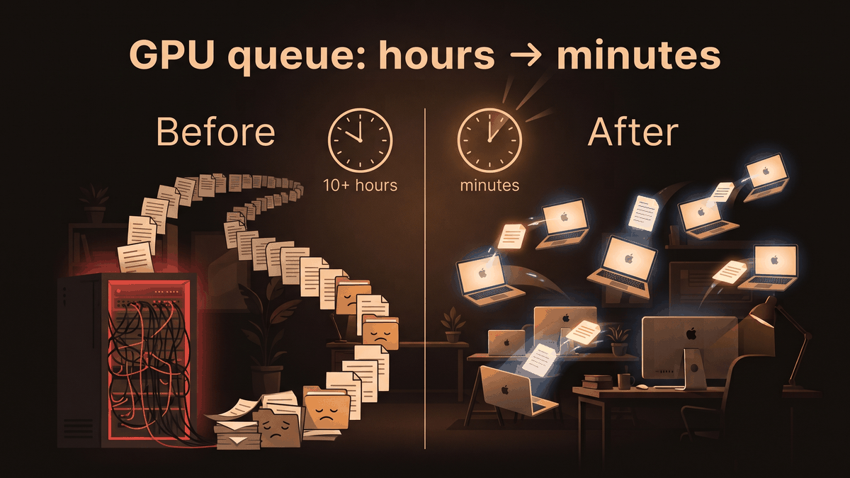 The effect of Minions: the GPU queue shrank from ten-plus hours to minutes