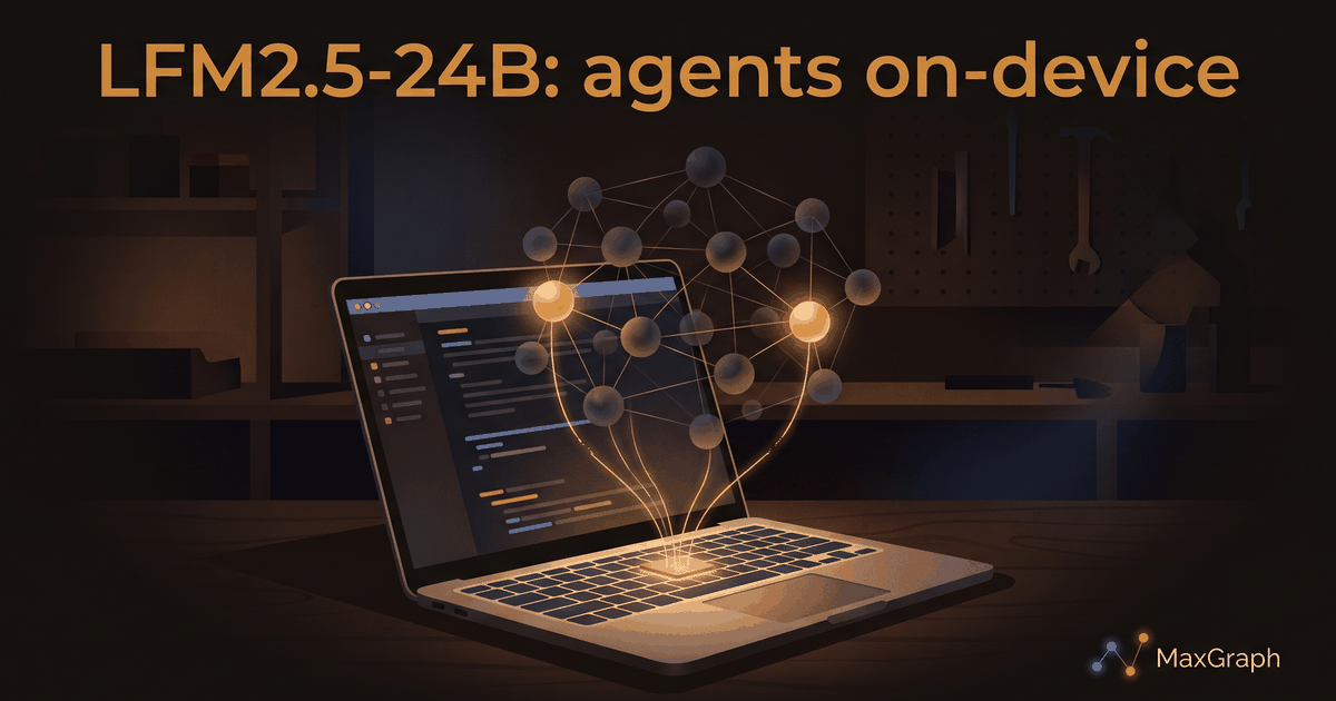 Liquid AI's LFM2.5-24B-A2B: 24B parameters, 2B active — agents move on-device